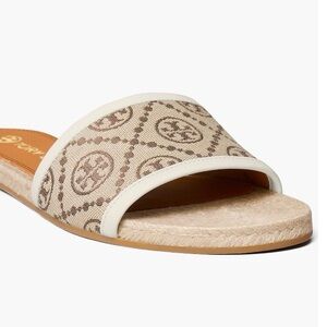 Tory Burch T Monogram Espadrille Slides